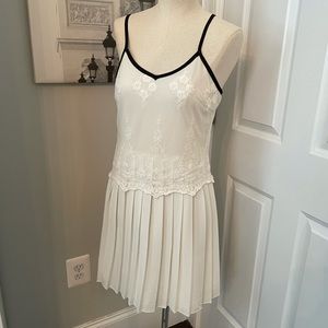 Esley ivory lace with black detail medium dress